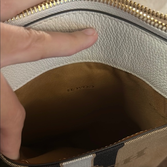 Coach Men's Tan and White Messenger Bag - Picture 2 of 8